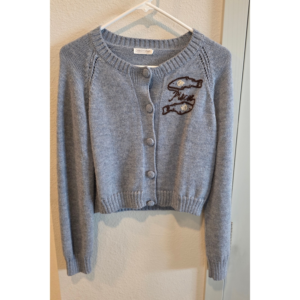 Christy Dawn The Astral Cardigan in Pisces Lapis
